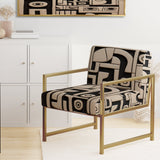 Tribal Sculptures In Black And White - Modern Accent Side Chair