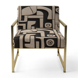 Tribal Sculptures In Black And White - Modern Accent Side Chair