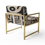 Tribal Sculptures In Black And White - Modern Accent Side Chair