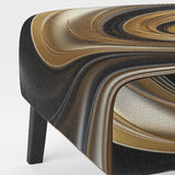 Abstract Liquid Gold And Black Spiral Swirl - Modern Accent Slipper Chair