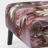 Tender White And Light Pink Liquid Flower Art - Upholstered Modern Accent Chairs
