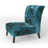 Wave Expressions In Turquoise - Modern Accent Slipper Chair