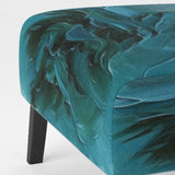 Wave Expressions In Turquoise - Modern Accent Slipper Chair