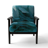 Wave Expressions In Turquoise - Modern Accent Slipper Chair