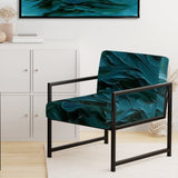 Wave Expressions In Turquoise - Modern Accent Slipper Chair