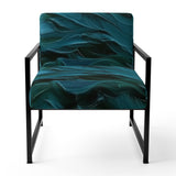Wave Expressions In Turquoise - Modern Accent Slipper Chair