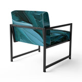 Wave Expressions In Turquoise - Modern Accent Slipper Chair