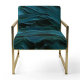Wave Expressions In Turquoise - Modern Accent Slipper Chair