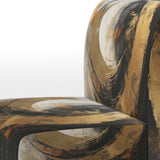 Yin Yang Beyond Duality Abstract Gold And Black - Modern Accent Slipper Chair