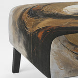 Yin Yang Beyond Duality Abstract Gold And Black - Modern Accent Slipper Chair