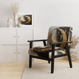 Yin Yang Beyond Duality Abstract Gold And Black - Modern Accent Slipper Chair