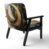 Yin Yang Beyond Duality Abstract Gold And Black - Modern Accent Slipper Chair