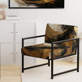 Yin Yang Beyond Duality Abstract Gold And Black - Modern Accent Slipper Chair