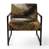 Yin Yang Beyond Duality Abstract Gold And Black - Modern Accent Slipper Chair