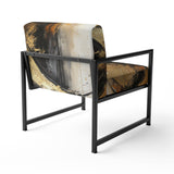 Yin Yang Beyond Duality Abstract Gold And Black - Modern Accent Slipper Chair
