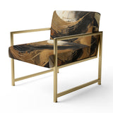 Yin Yang Beyond Duality Abstract Gold And Black - Modern Accent Slipper Chair