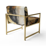 Yin Yang Beyond Duality Abstract Gold And Black - Modern Accent Slipper Chair