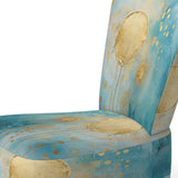 Teal Circular Sensitivity Retro Gold Watercolor - Modern Arm Chair