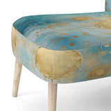 Teal Circular Sensitivity Retro Gold Watercolor - Modern Arm Chair