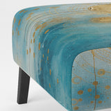 Teal Circular Sensitivity Retro Gold Watercolor - Modern Arm Chair