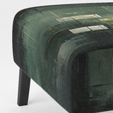 Sudden Serenity Abstract Retro Emerald And Gold - Upholstered Modern Accent Chairs