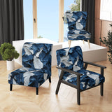 Bliss Of Happiness In Aegean Blue - Modern Arm Chair