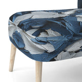 Bliss Of Happiness In Aegean Blue - Modern Arm Chair