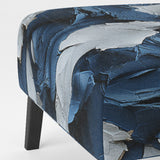 Bliss Of Happiness In Aegean Blue - Modern Arm Chair