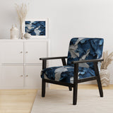 Bliss Of Happiness In Aegean Blue - Modern Arm Chair