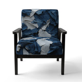 Bliss Of Happiness In Aegean Blue - Modern Arm Chair