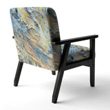 Summer Memories Abstract In White And Blue - Upholstered Modern Accent Chairs