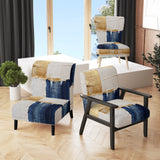 A Touch Of Gold And Kings Blue - Modern Arm Chair