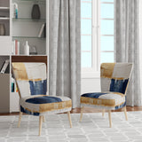 A Touch Of Gold And Kings Blue - Modern Arm Chair