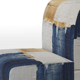 A Touch Of Gold And Kings Blue - Modern Arm Chair