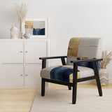 A Touch Of Gold And Kings Blue - Modern Arm Chair