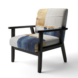 A Touch Of Gold And Kings Blue - Modern Arm Chair