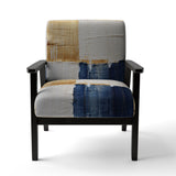 A Touch Of Gold And Kings Blue - Modern Arm Chair