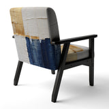 A Touch Of Gold And Kings Blue - Modern Arm Chair