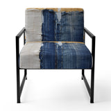 A Touch Of Gold And Kings Blue - Modern Arm Chair