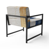 A Touch Of Gold And Kings Blue - Modern Arm Chair