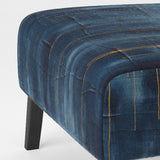 Fabric Of Time Abstract Blue And Gold - Modern Accent Side Chair