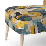 Squared Ceremony Abstract Expressionism - Upholstered Modern Accent Chairs