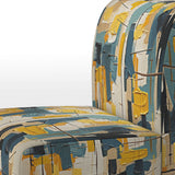 Squared Ceremony Abstract Expressionism - Upholstered Modern Accent Chairs