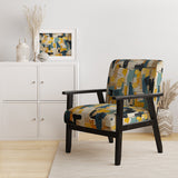 Squared Ceremony Abstract Expressionism - Upholstered Modern Accent Chairs