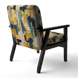 Squared Ceremony Abstract Expressionism - Upholstered Modern Accent Chairs