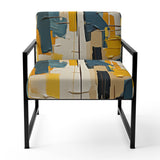Squared Ceremony Abstract Expressionism - Upholstered Modern Accent Chairs