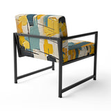 Squared Ceremony Abstract Expressionism - Upholstered Modern Accent Chairs