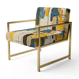 Squared Ceremony Abstract Expressionism - Upholstered Modern Accent Chairs