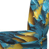 Rough Love Slavic Abstract Painting Yellow Blue - Modern Arm Chair