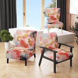 Unfamiliar Happiness Abstract Expressionism - Upholstered Modern Accent Chairs
